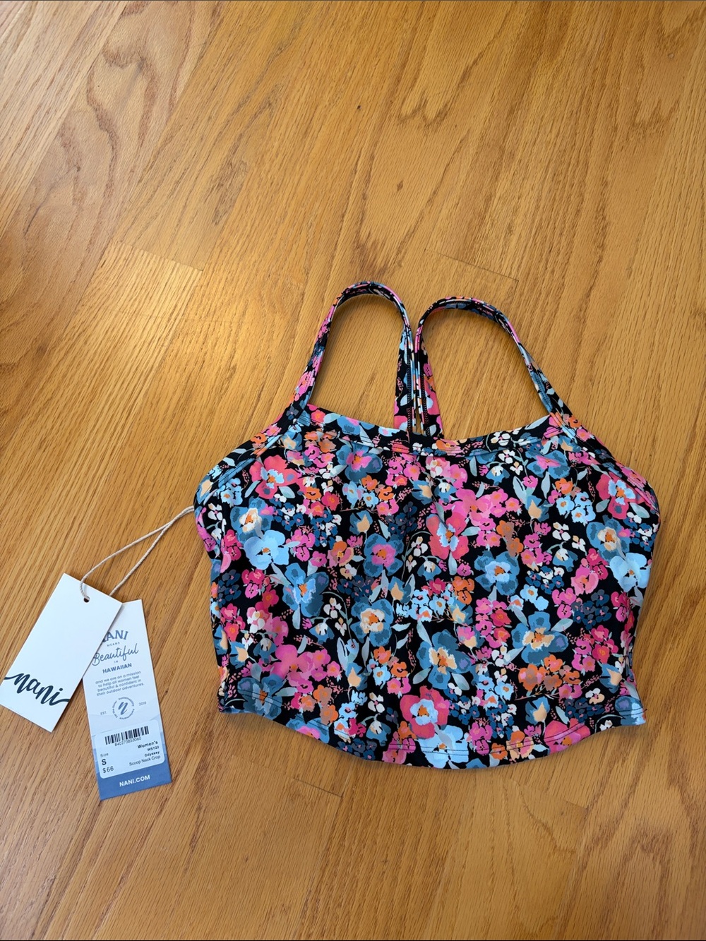 Nani Swimwear scoopneck crop Odyssey size small NWT